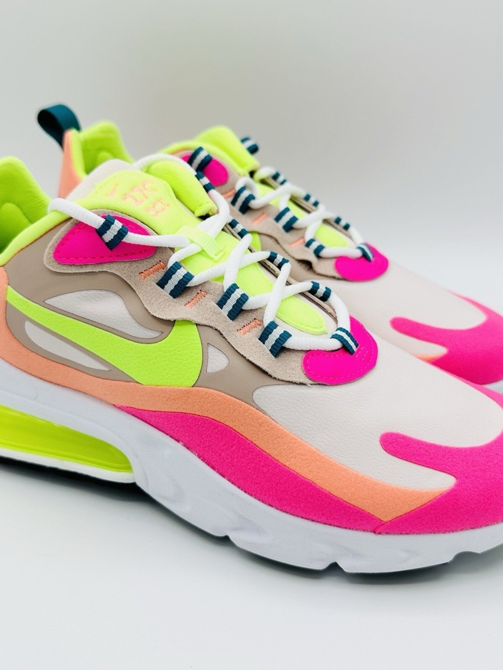Women’s Neon Multicolor Athletic Sneakers - Pink & Lime